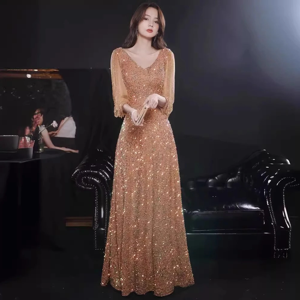 特大码胖mm晚礼服胖妹妹显瘦成人礼遮肚高级感200斤加肥加大女孩