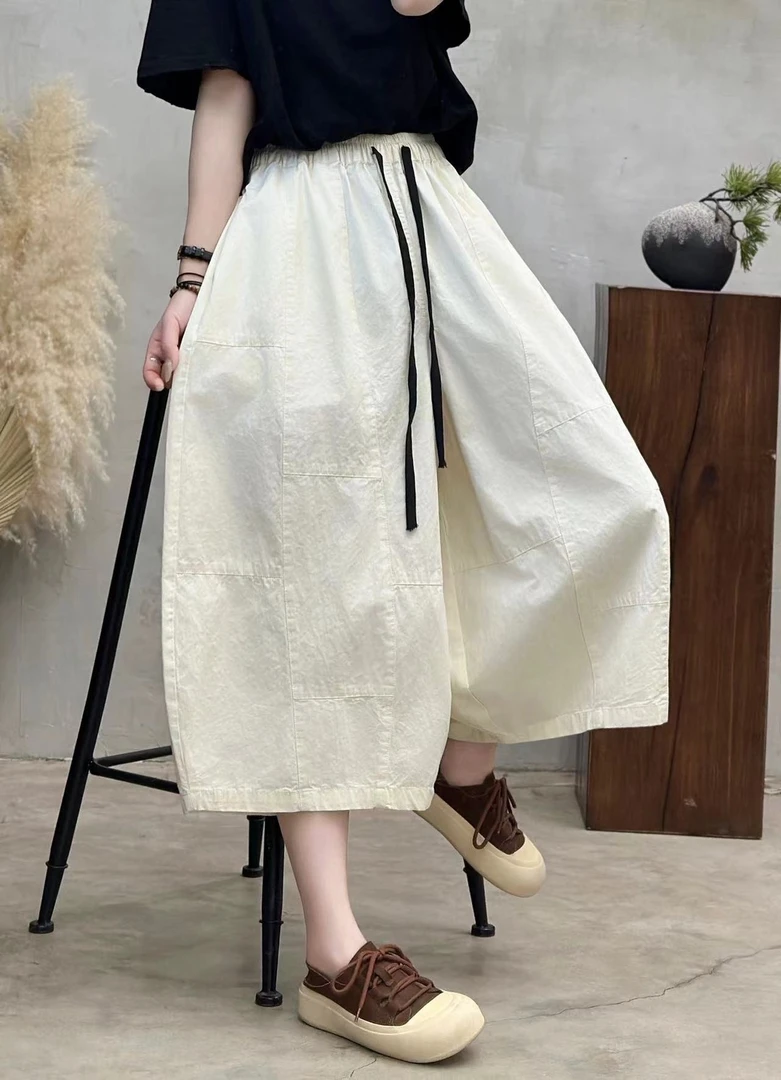 多片拼接水洗棉夏裤K512