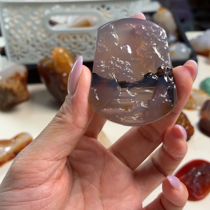 玛瑙/玉髓未镶嵌吊坠(不含链)