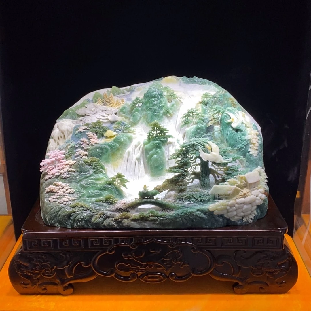 蛇纹石玉未镶嵌珠宝奇石