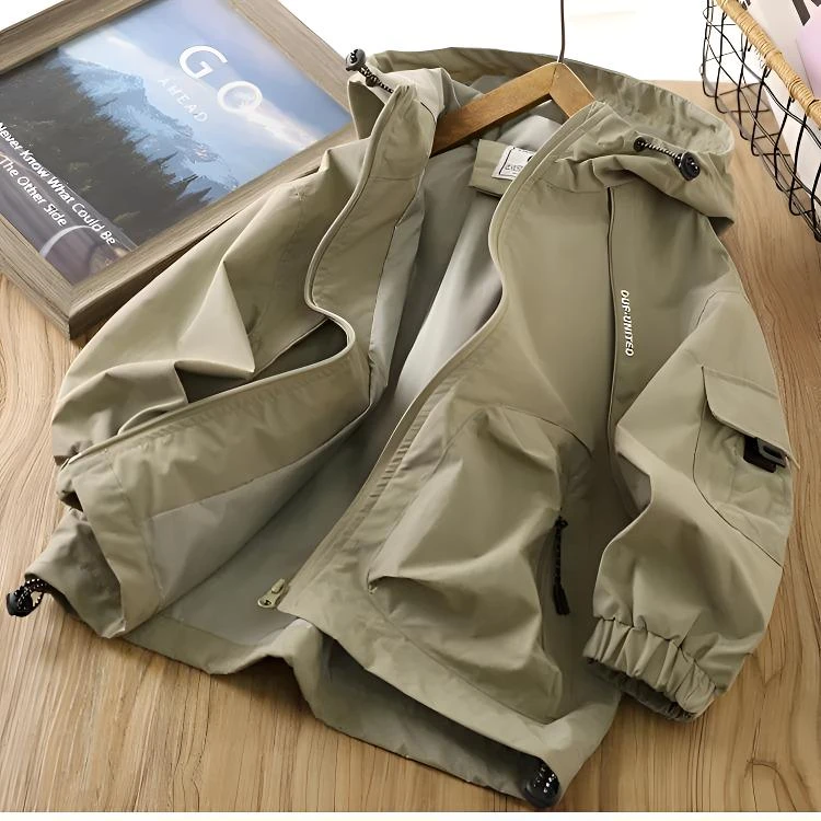 男童外套儿童冲锋衣春季户外服防风上衣2025春秋新款男孩连帽