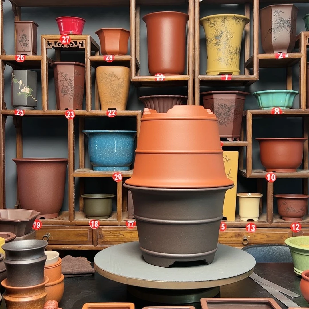 紫砂花盆楠****场紫砂花盆