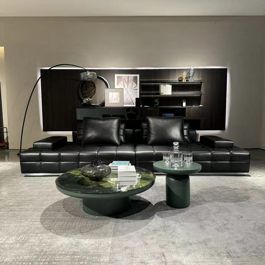 国补后 半青皮天花板劳伦斯意式极简落地设计师款沙发