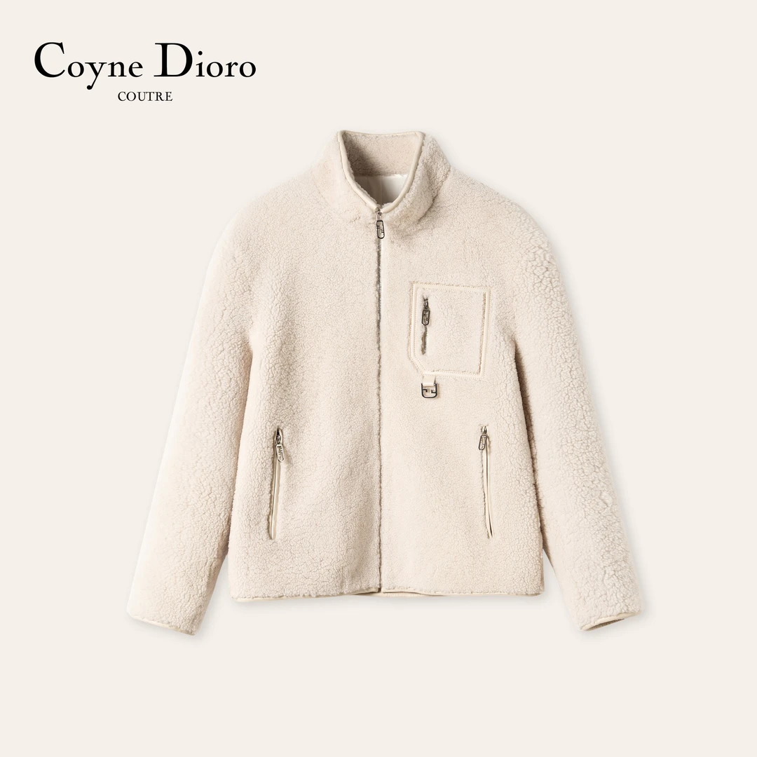 【冬上新】保暖男冬季夹克立领皮毛一体显瘦保暖皮草外套MD11399