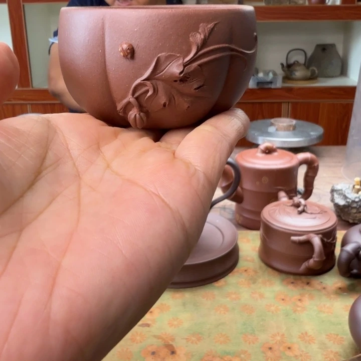 茶杯紫砂全手工 南瓜杯