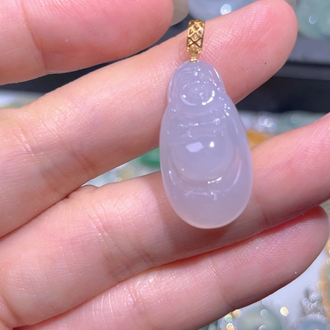 颈饰18K金镶嵌翡翠翡翠