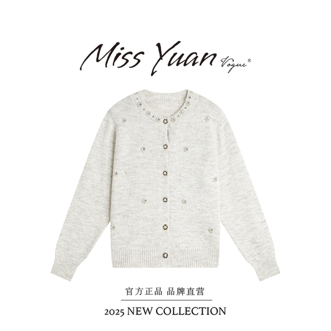 M.Y 媛总 时尚气质手工钉珠设计感针织上衣933