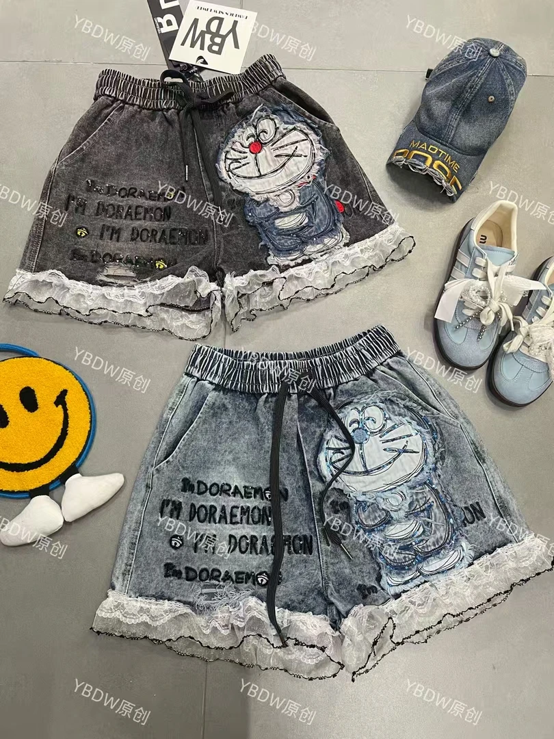 SZ•STUDIO/MX/柚子/69315/叮当猫/牛仔短裤