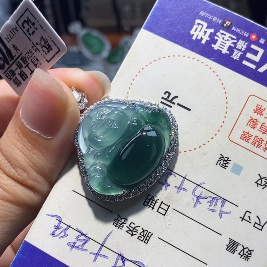 翡翠银S925镶嵌颈饰鳖*翡翠分单