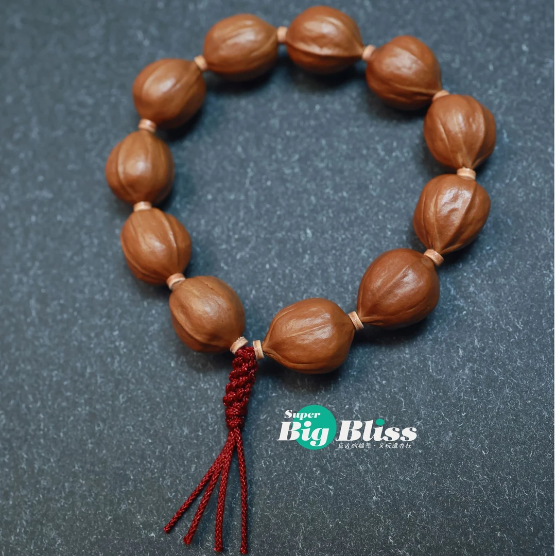 【神盾系列】巨福文玩爆老盾型油核手串橄榄核手持