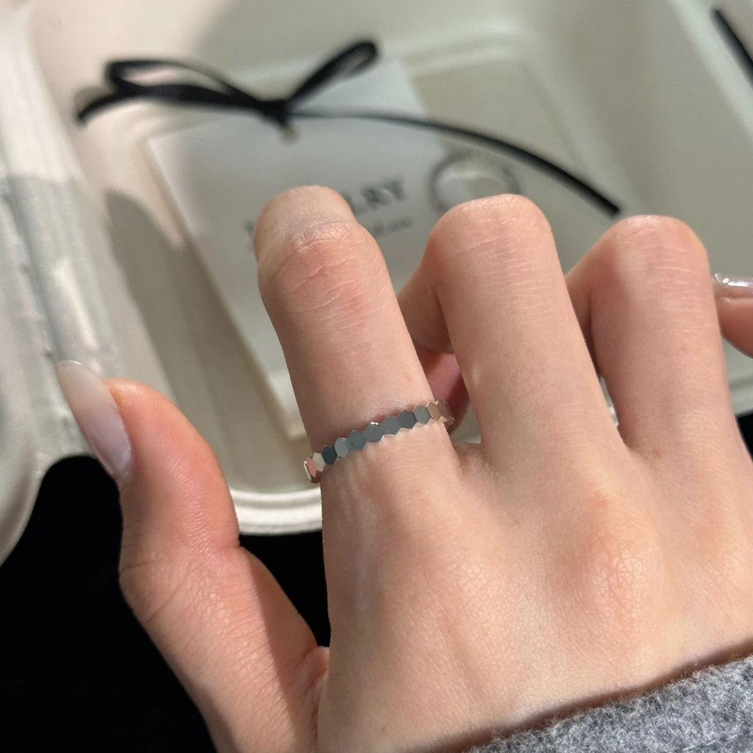 早兰 925银戒指 【星菱戒指】菱形几何戒指时尚简约百搭