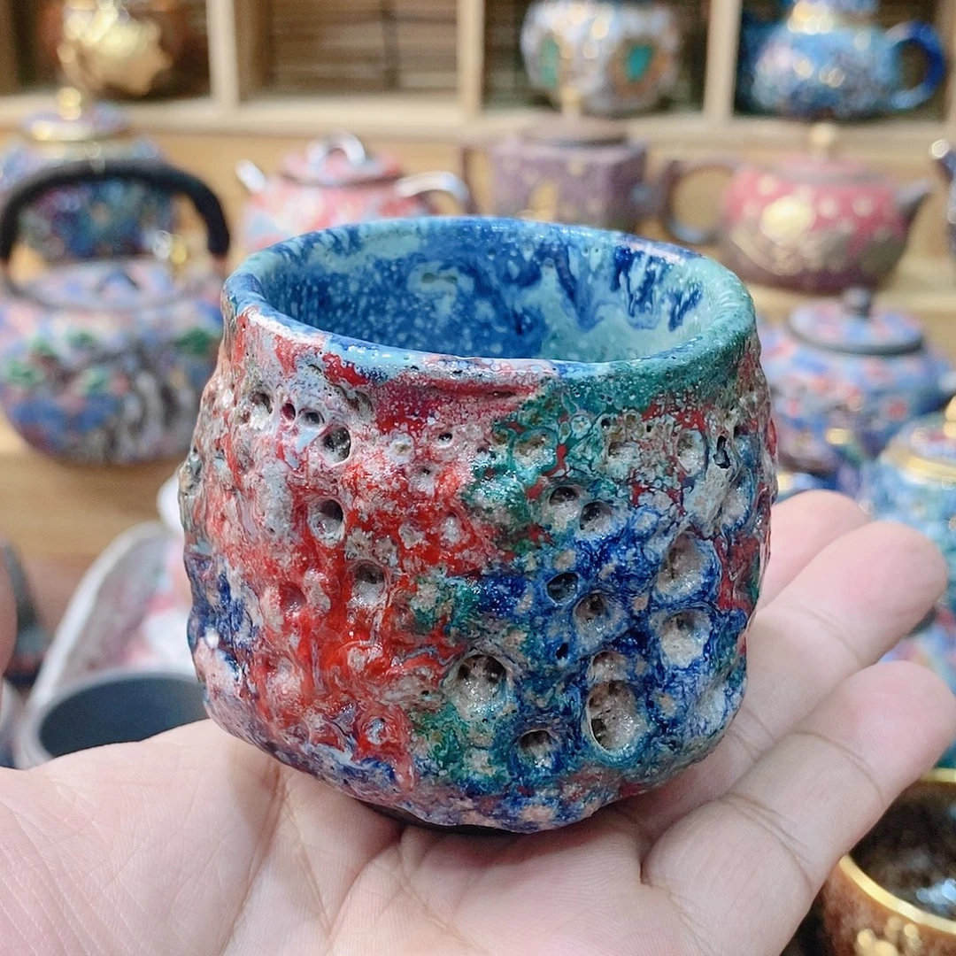 粗陶志野柴烧茶器