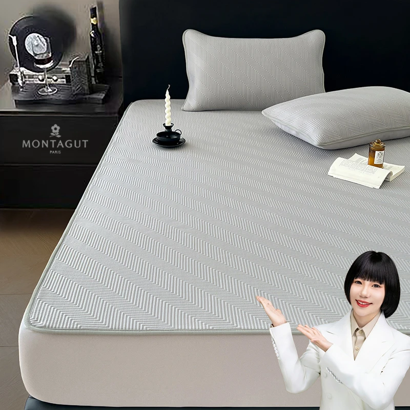 【老板娘清货价】1.5m床尺寸凉感冰豆豆 超速冷感床笠软凉席-可水洗