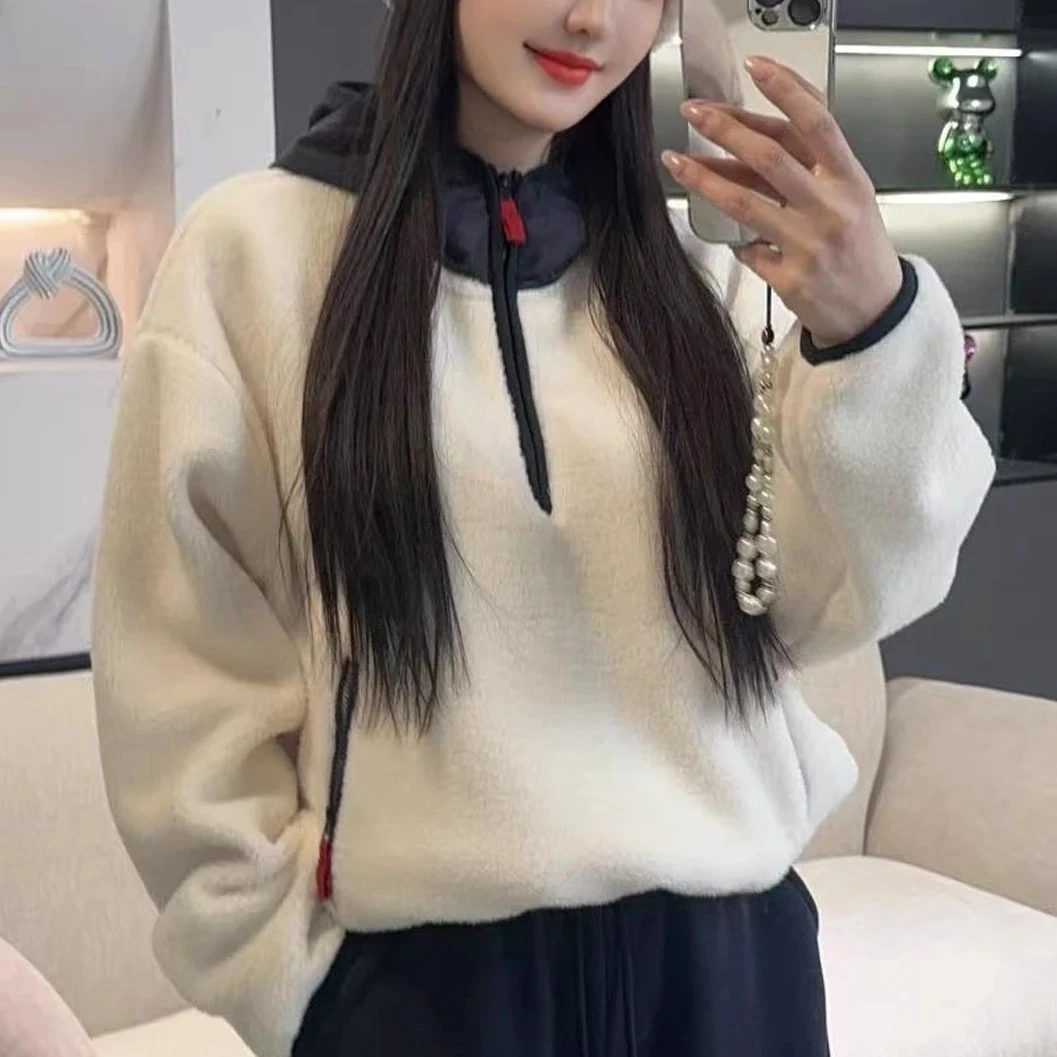 秋冬季时尚百搭显瘦减龄上衣2025新款休闲连帽长袖洋气卫衣女