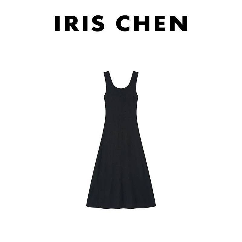 现货IRIS CHEN 女神裙 2024新款设计师百搭吊带连衣裙24LYQ413