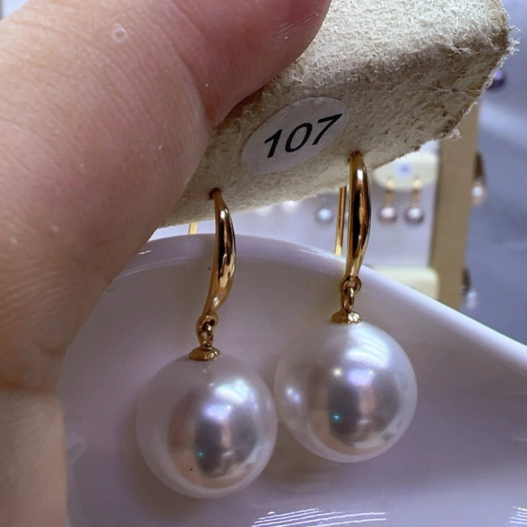 银S925镶嵌淡水珍珠耳饰