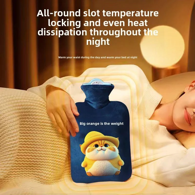 热水袋注水式加厚防爆暖水袋灌水女学生暖肚子暖手毛绒可爱暖手宝