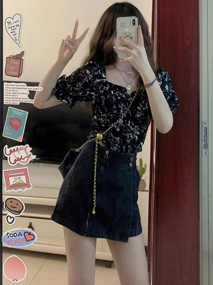 夏装女2025新款奶系多巴胺穿搭一整套减龄时尚小个子辣妹裙子套装