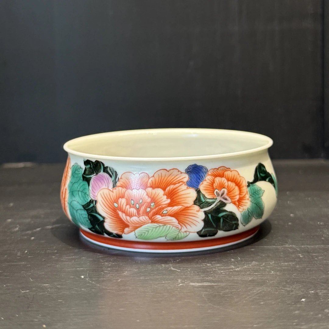 景德镇  雨溪山房  红绿彩 芙蓉 蝶梦 主人杯