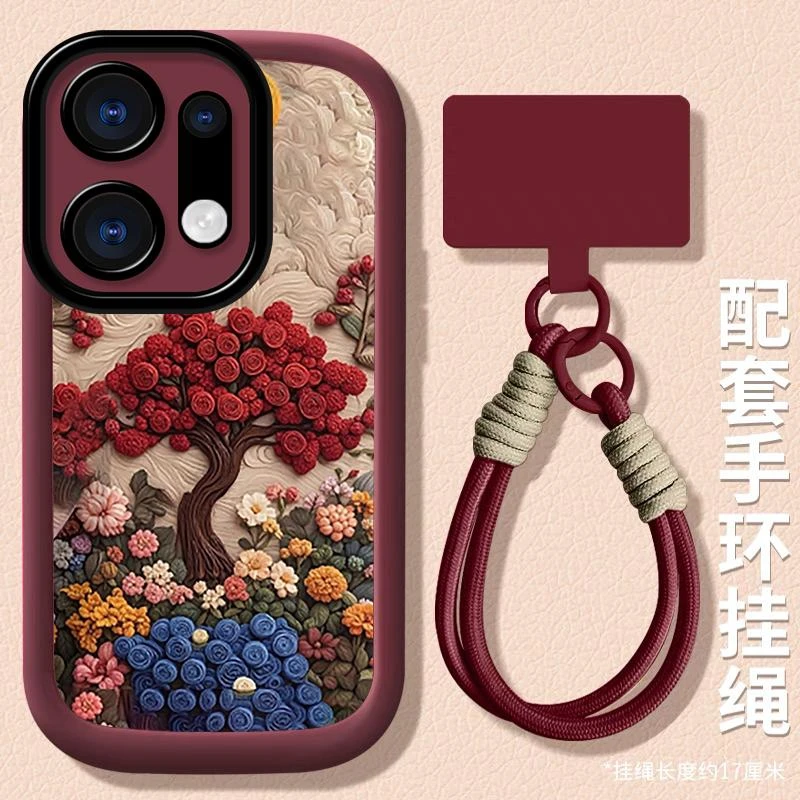 花朵玫瑰适用OPPOK13TurboPro手机K12个性手机壳K11防摔OPPOK9pro