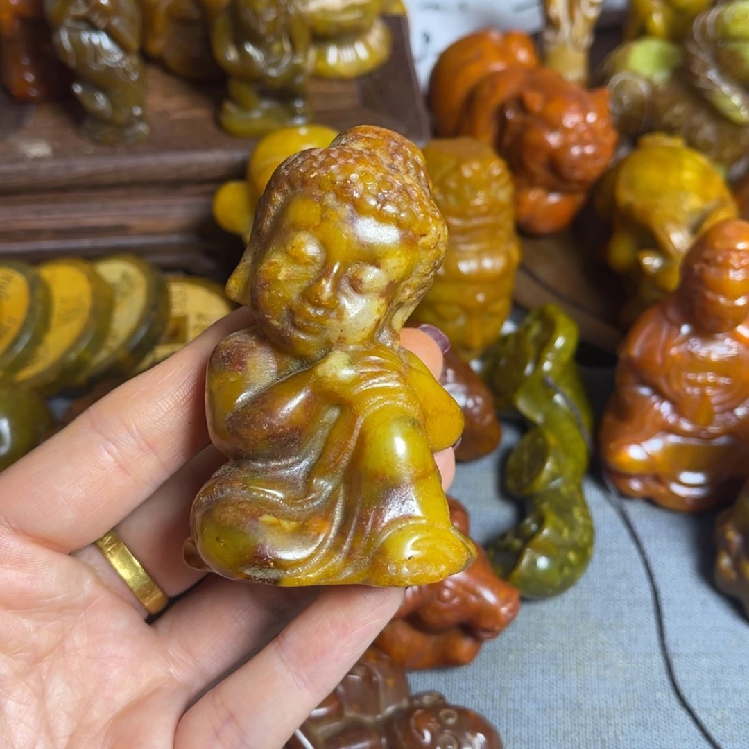 蛇纹石玉合金颈饰