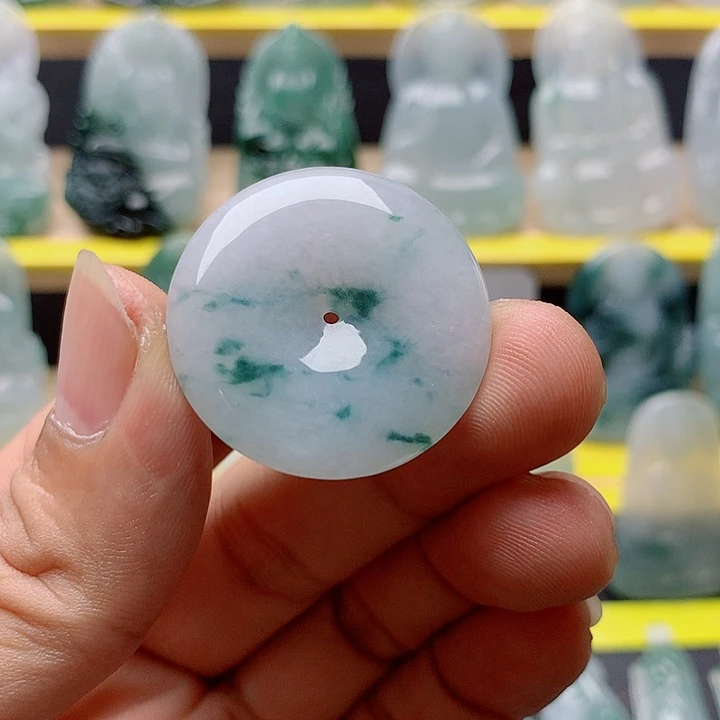 翡翠未镶嵌吊坠(不含链)平安扣