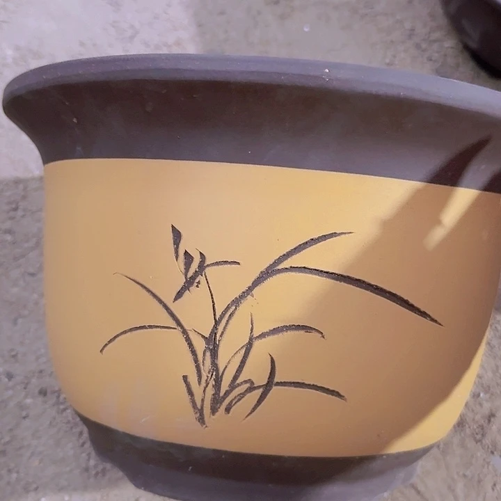 紫砂30黄种树花盆花盆