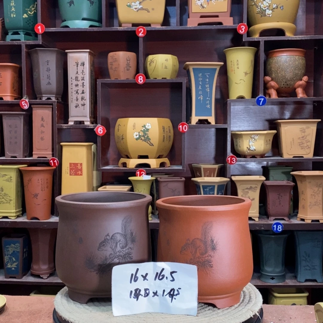 紫砂艺术紫砂花盆