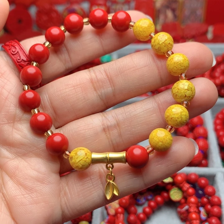 天然辰砂工艺品朱砂手串