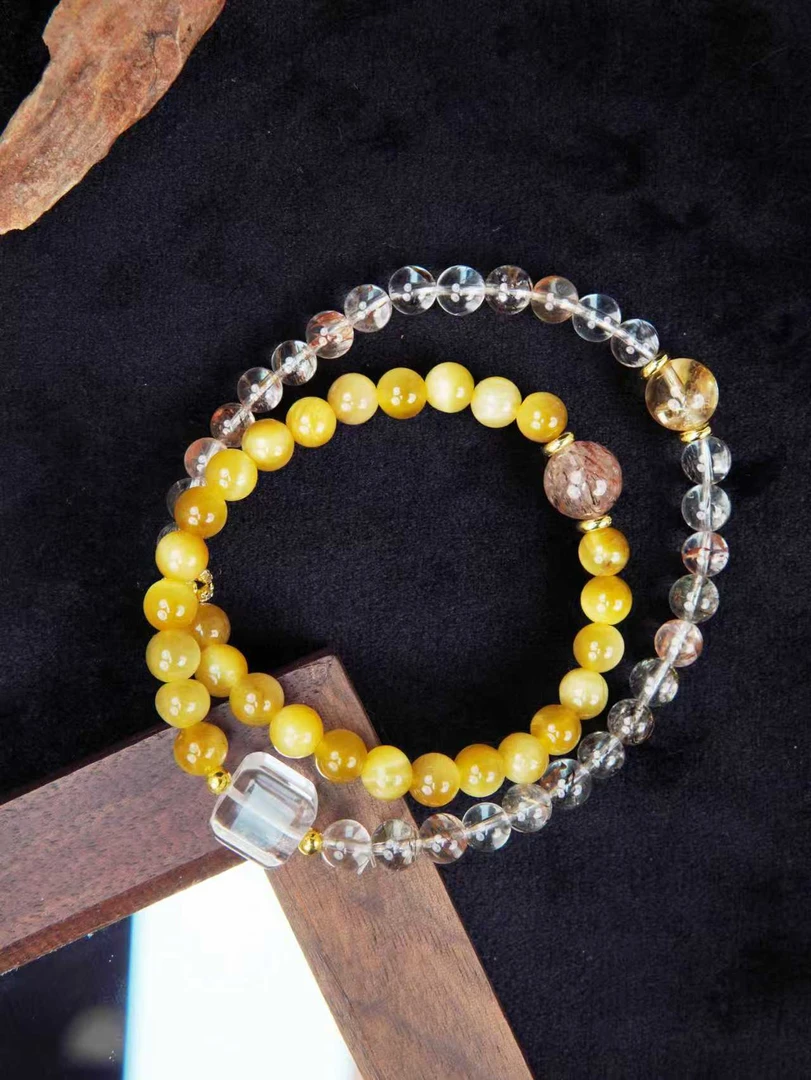 【秋阳碎玉】黑金超七+金虎眼 颜色微差