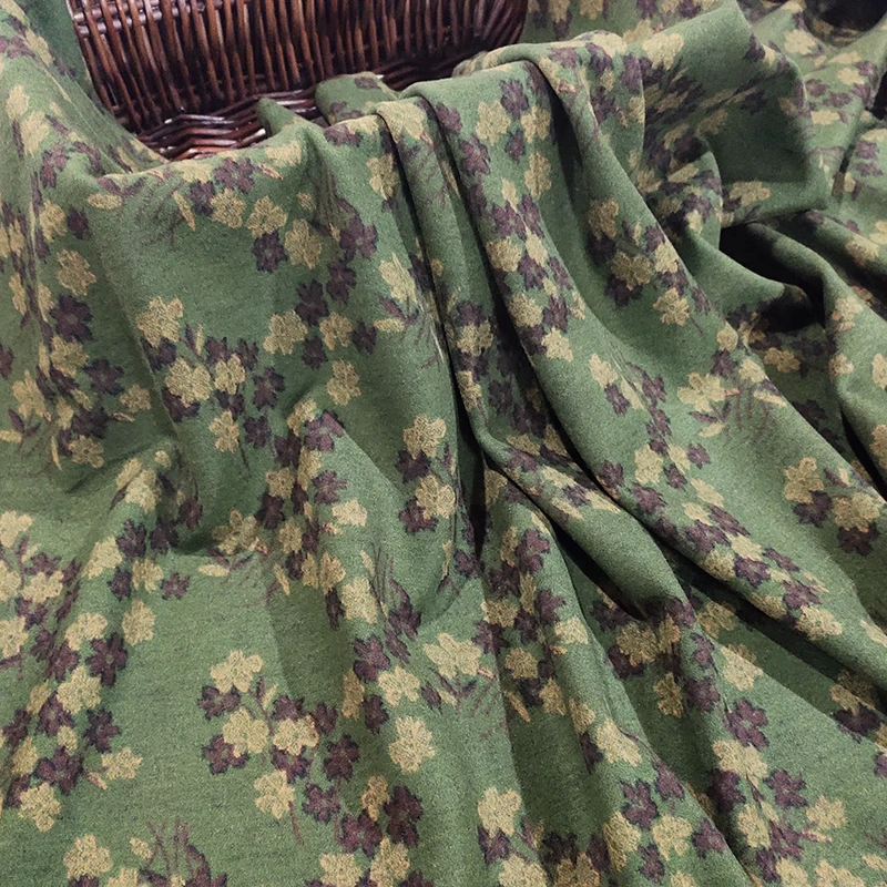 馨馨暖意 甄选加厚蚕丝羊绒织花澳绒布料 双面奥绒保暖打底衫面料