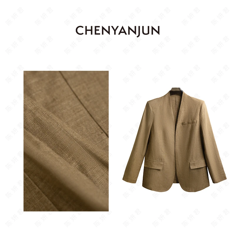 【周舟老师专属】14支老钱风亚麻西装 CYJ-JJ130-1986