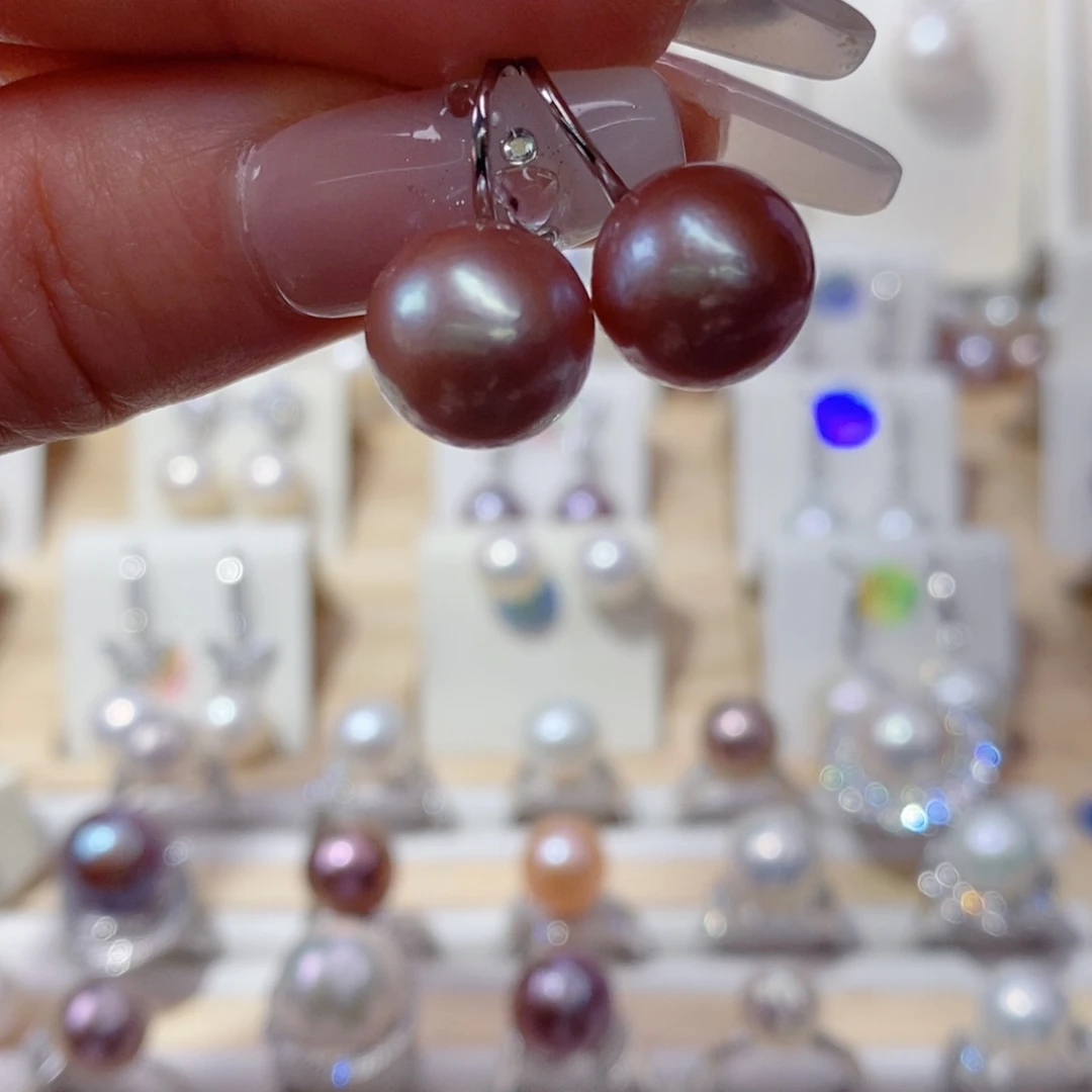 淡水珍珠耳饰合金