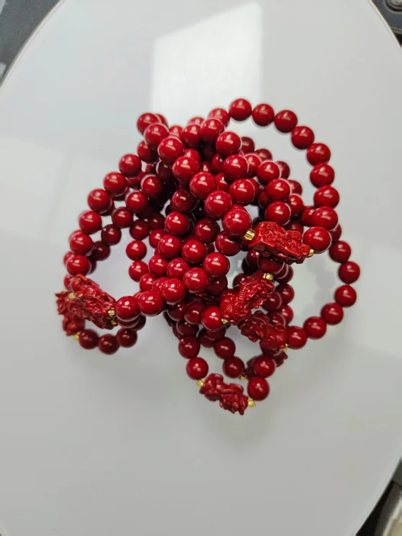 天然辰砂【鱼儿推荐】天然朱砂手串@DDH89295/多样性发一件