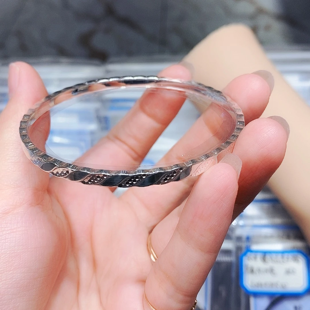 无足银树叶碎冰冰手镯