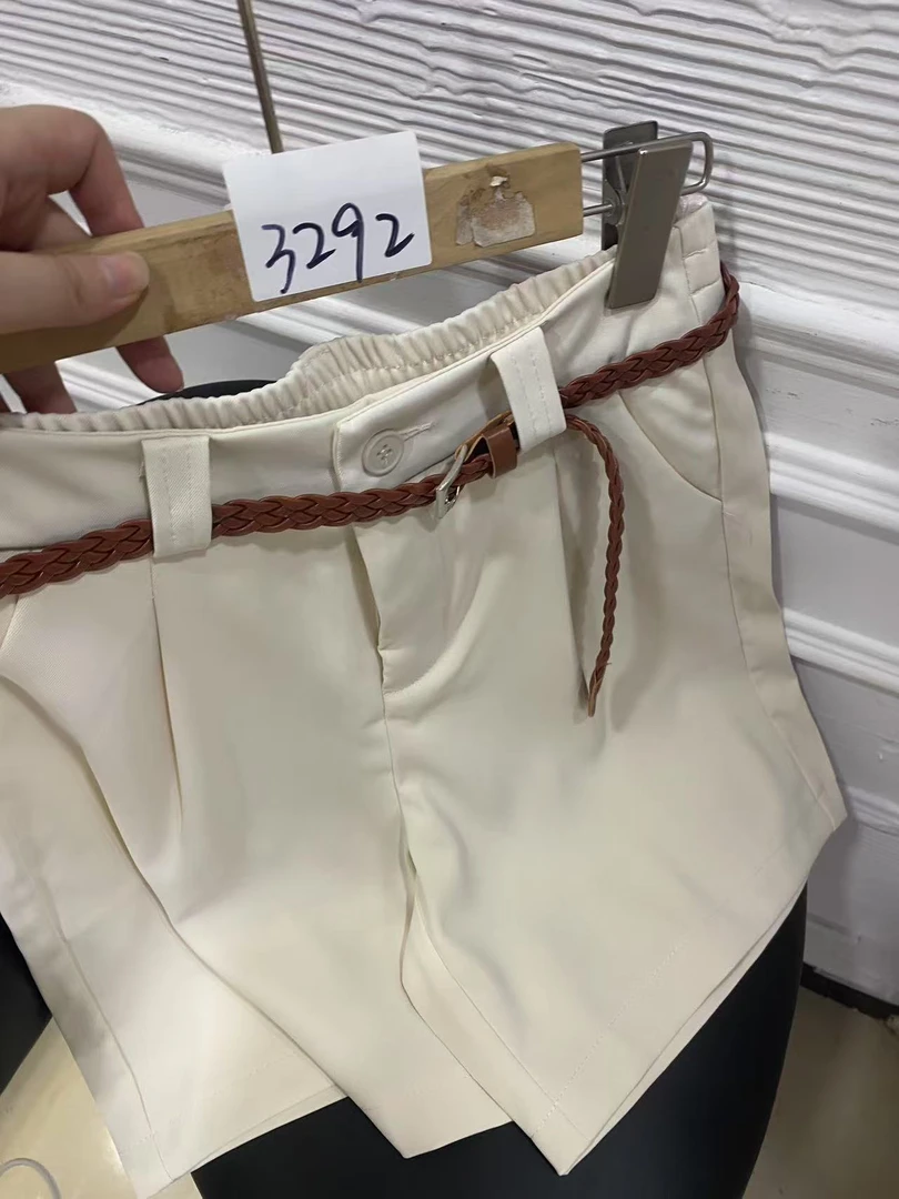 【3292】2025夏季新款休闲高腰西装短裤