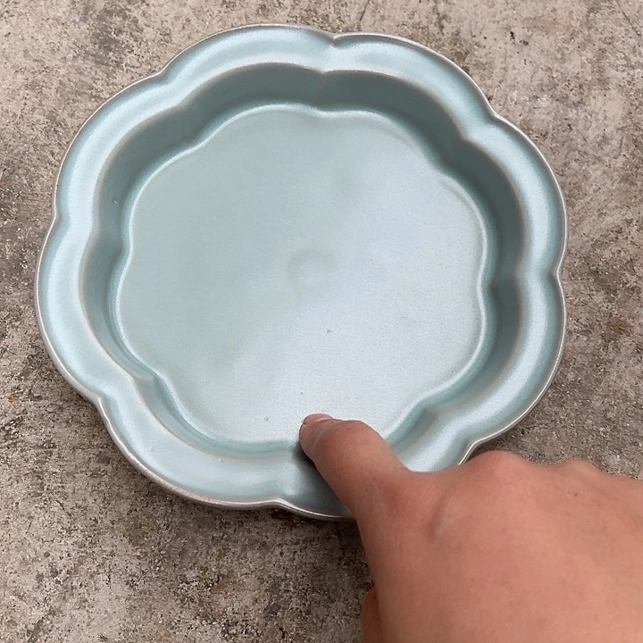 摆件微瑕花口盘微瑕2222