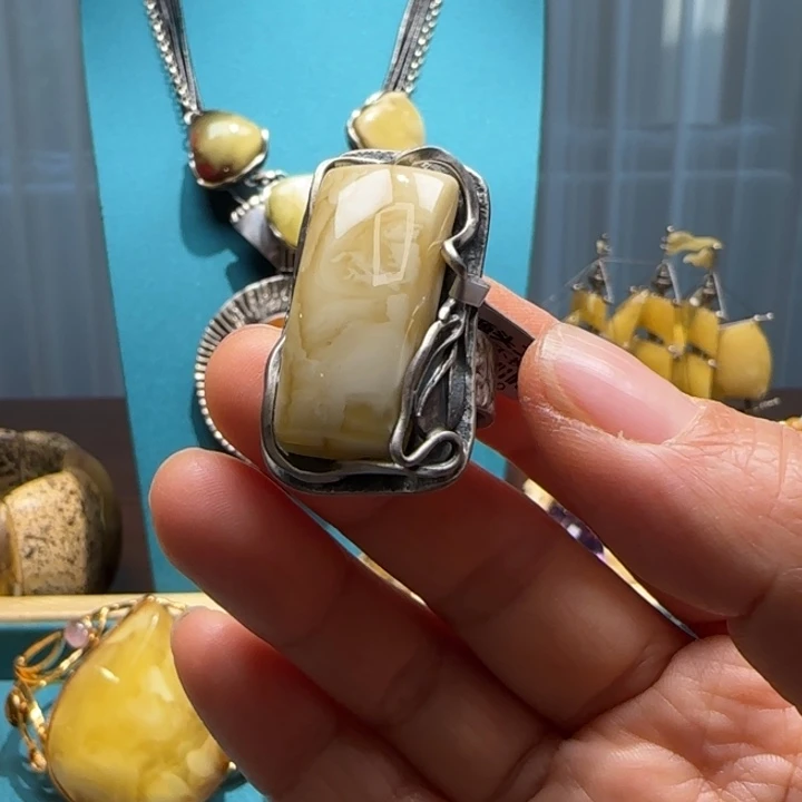 琥珀未镶嵌手链波兰设计款琥珀蜜蜡