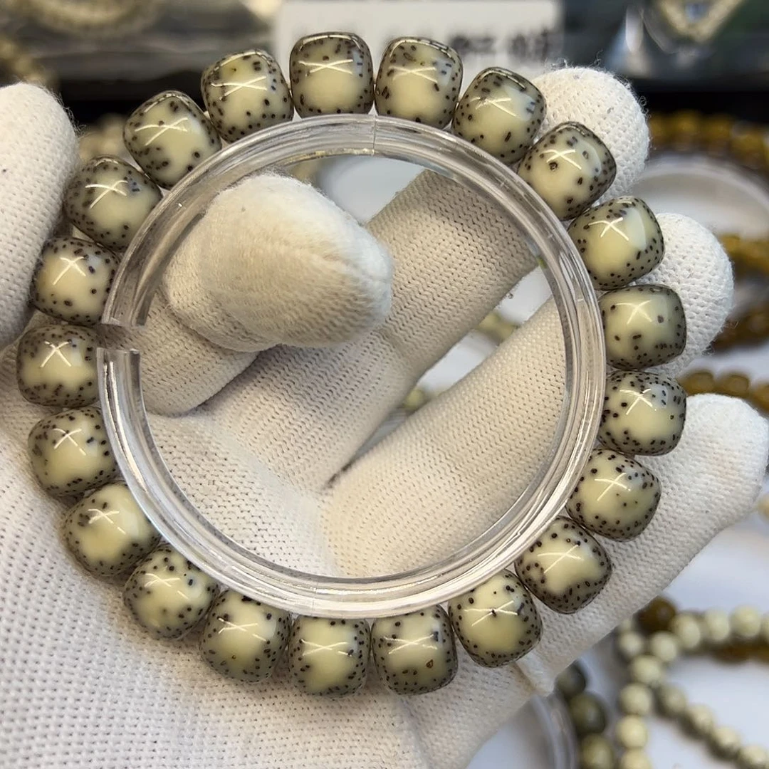 星月菩提手串糯冰果冻半壁留白11✖️10