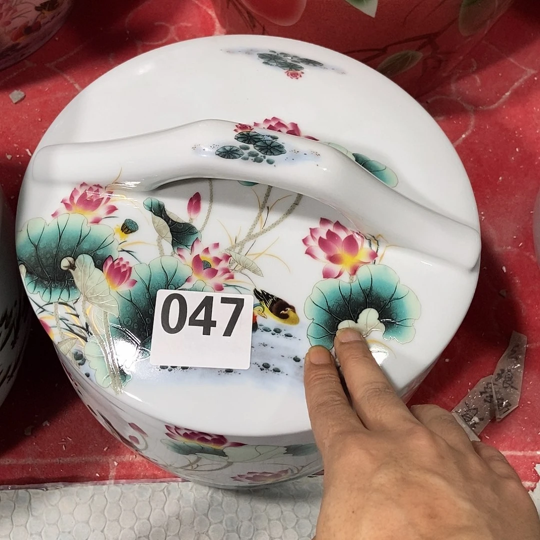 笑***生瓷片景德镇陶瓷罐047