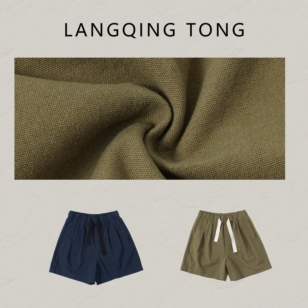 浪清/女装推荐 黛金熙复古日系短裤休闲裤45289#