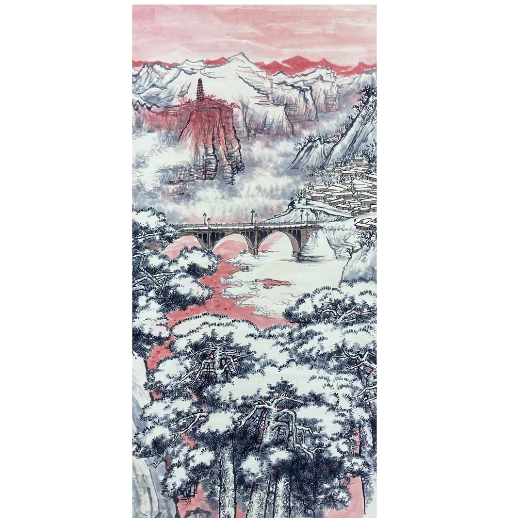 钱SY 山水立轴135 65 7.8平尺