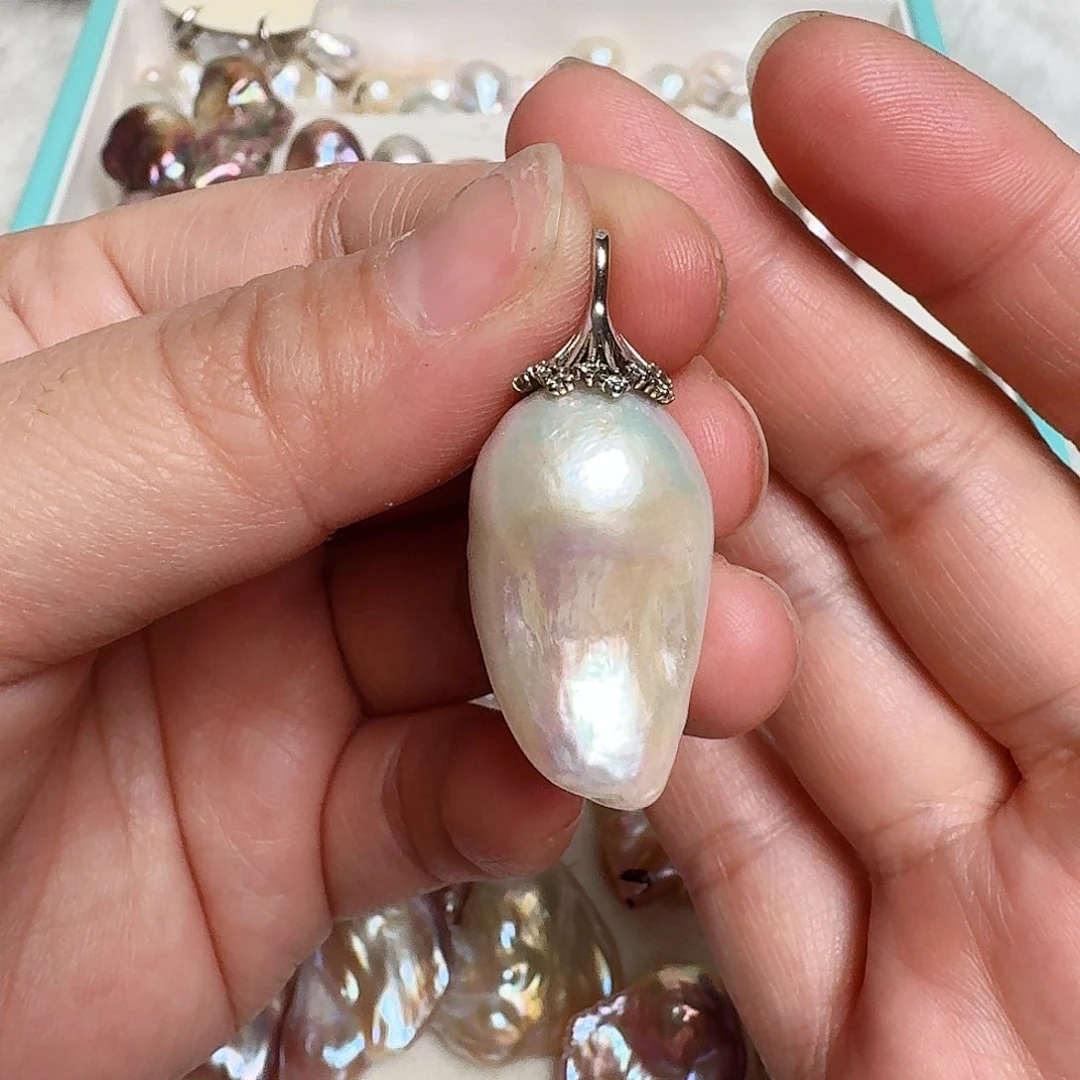 淡水珍珠颈饰银S925镶嵌