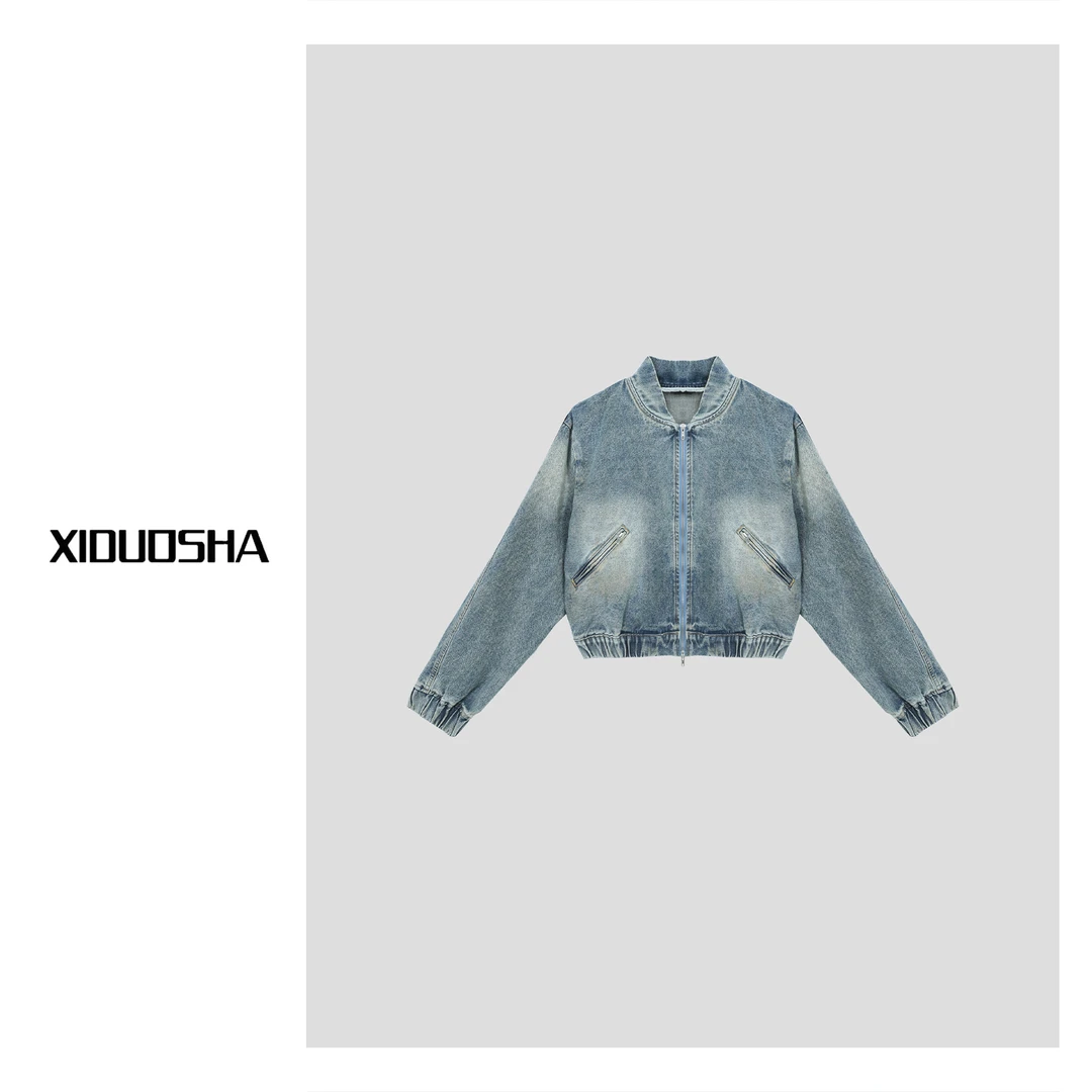 XIDUOSHA/喜朵莎原创设计款做旧洗水牛仔外套  XDS1506