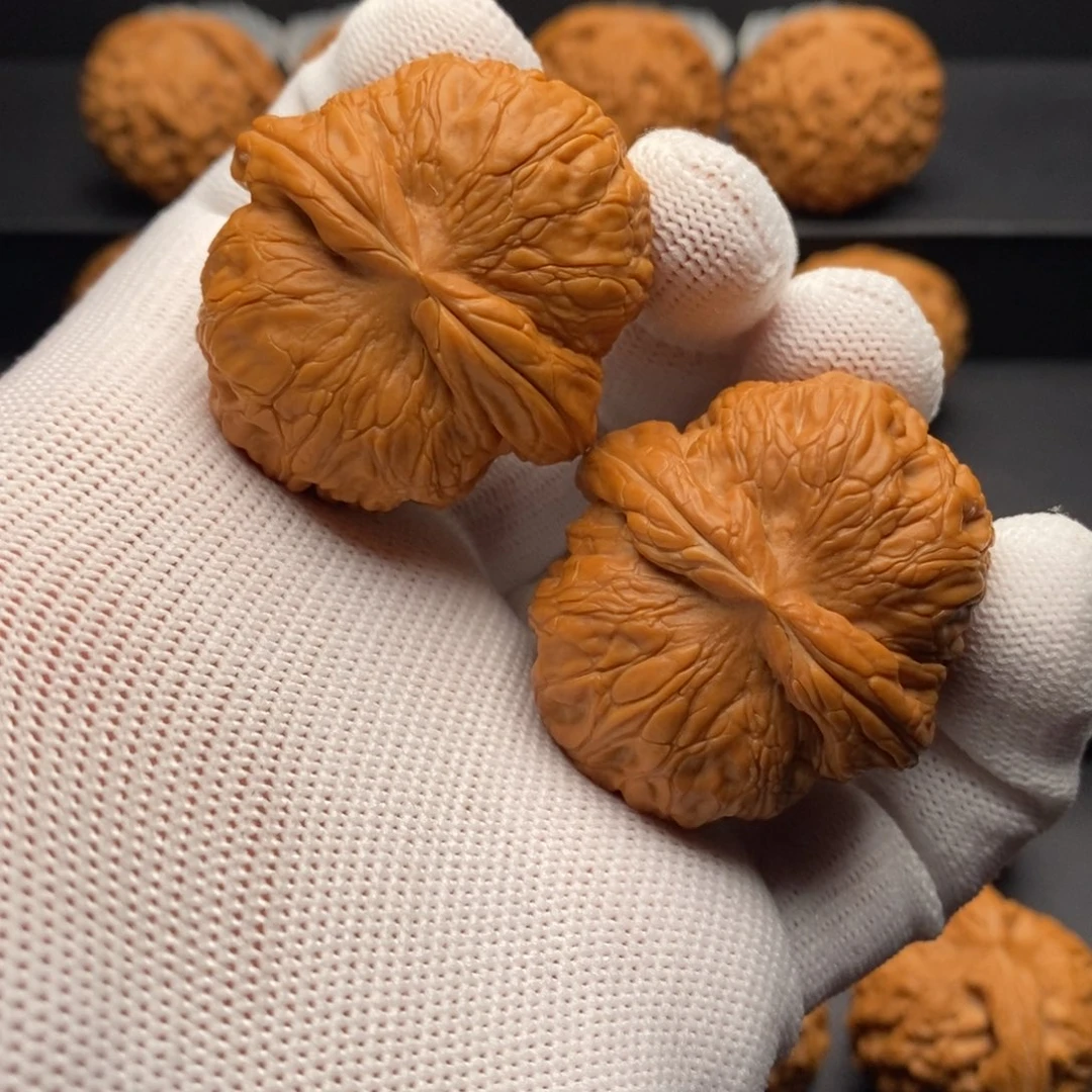 5***2文玩核桃把件43尺全品平谷元宝