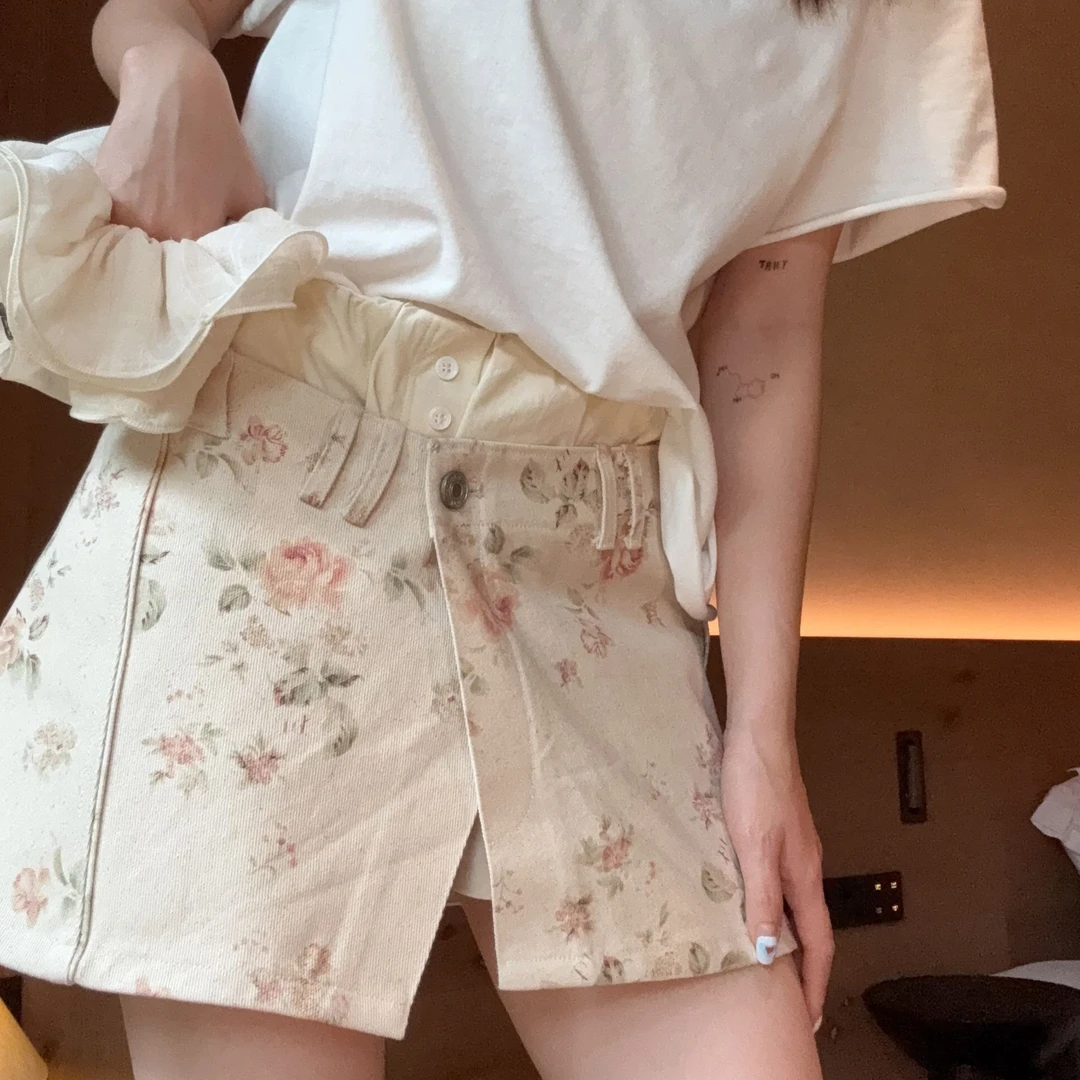 舟舟【干枯玫瑰】 两件式裙裤(可分开穿)时尚休闲百搭设计感