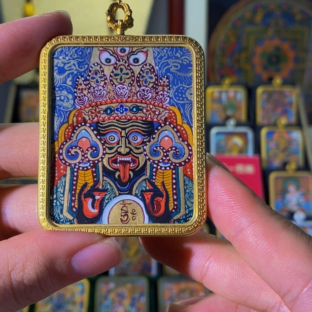 吊坠潴*纯手绘扎基唐卡