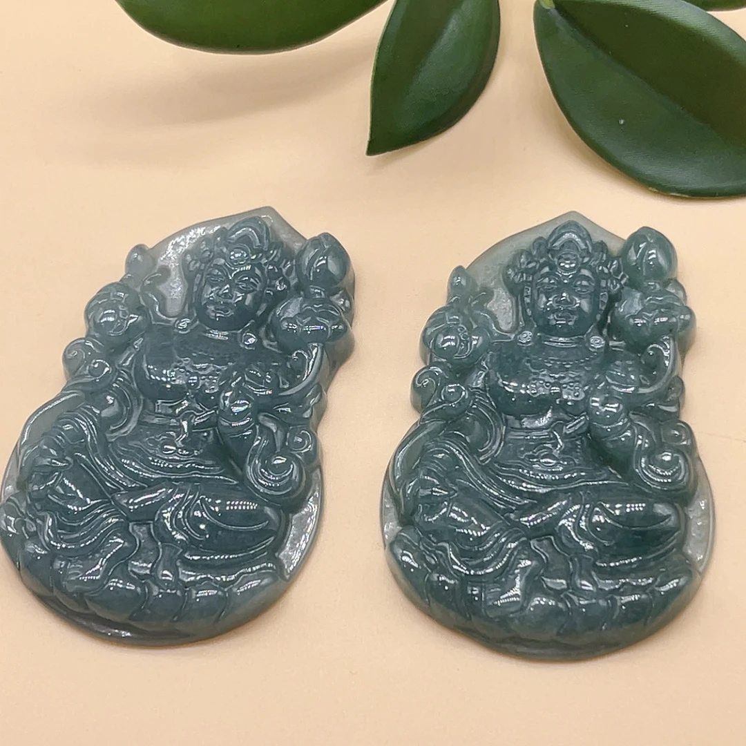 【玉美人】翡翠蓝水观音吊坠（多样性发货拍一发一）