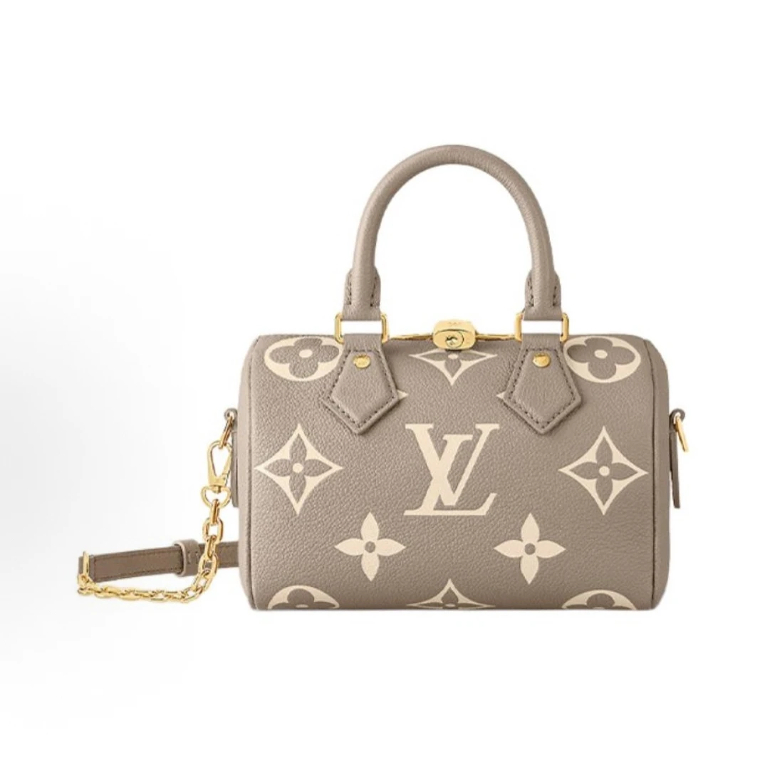 未使用 LouisVuitton/路易威登 LVSpeedy 20 大象灰 牛皮 枕头包
