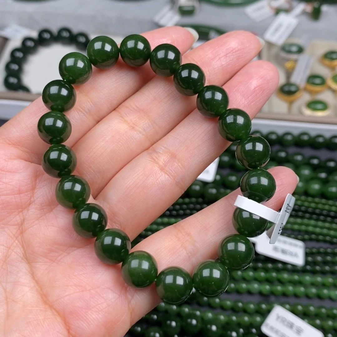 手链未镶嵌和田玉（碧玉）影*10